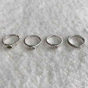 Sterling silver stackable rings